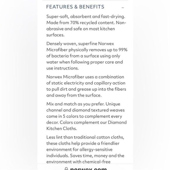 Norwex Kitchen Towel Amethyst NWT - Picture 8 of 9